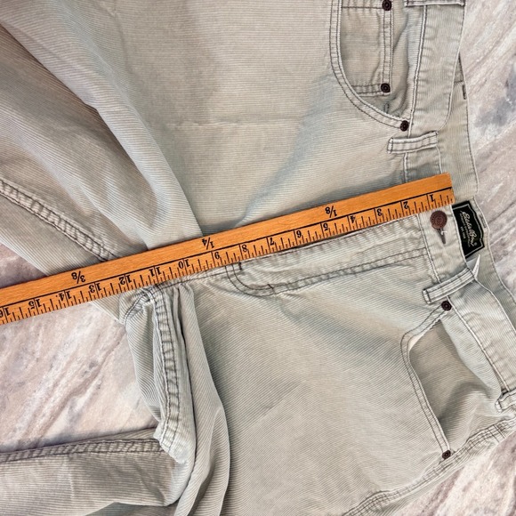 Eddie Bauer Men's Corduroy Jeans 36x30 Beige Tan Denim Pants Y2K Vintage Outdoor - Picture 10 of 12